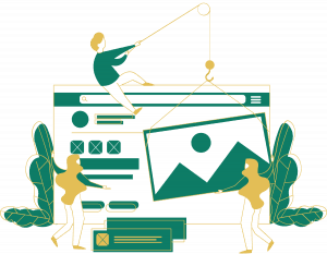 Illustration de services de conception de site web